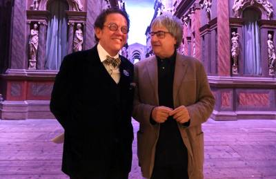 Philippe Daverio ed Ermete Realacci all'Olimpico Philippe Daverio ed Ermete Realacci all'Olimpico