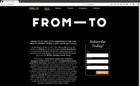 La home page del sito La home page del sito