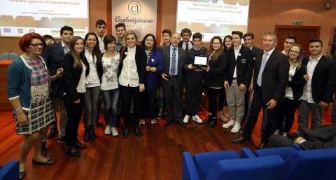 I primi classificati, gli studenti della 4C enogastronomia dell’IPSAR “Luigi Carnacina” di Bardolino