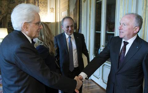 Il vicentino Claudio Miotto con il Presidente Sergio Mattarella Il vicentino Claudio Miotto con il Presidente Sergio Mattarella