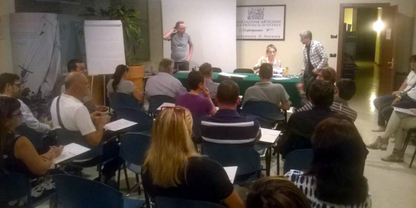 Un momento dell'incontro conclusivo di Noventa Un momento dell'incontro conclusivo di Noventa