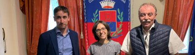 Il vicesindaco di Isola Vicentina Nicolas Cazzola, l’assessore Maria Bertoldo e il delegato comunale di Confartigianato, Bruno Dal Monico